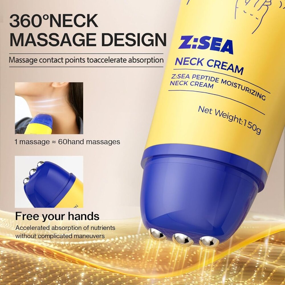 Z:SEA Neck Firming Cream with Roller - Anti-Aging Treatment - 5.29 fl oz - Picture 2 of 6